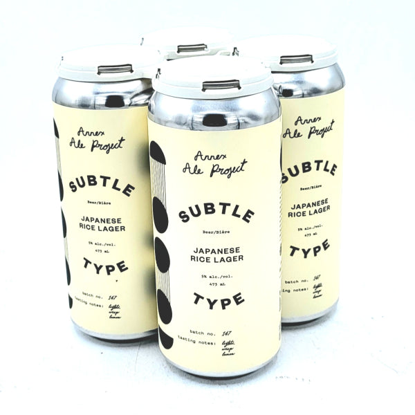 SUBTLE TYPE RICE LAGER 4PK