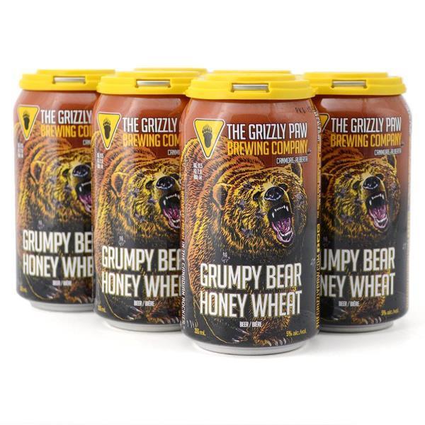 GRIZZLY PAW GRUMPY BEAR HONEY WHEAT 6PK