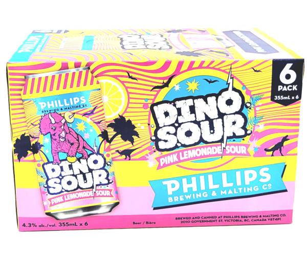 PHILLIPS DINOSOUR PINK LEMONADE 6PK