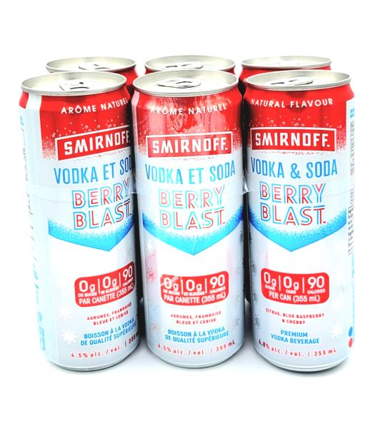 SMIRNOFF BERRY BLAST SELTZER 6P